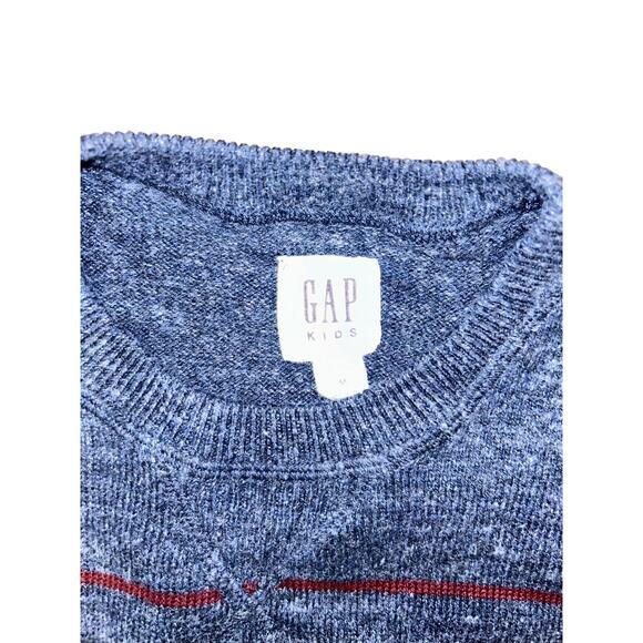 Gap Kids Blue Stripe Long-Sleeve Sweater, Size M - Picture 4 of 5